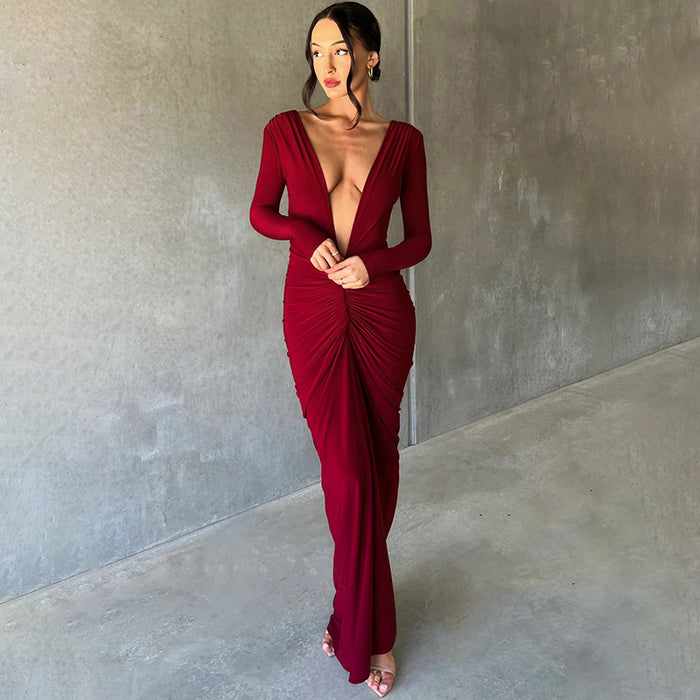 Ruby Maxi Dress - Maroon