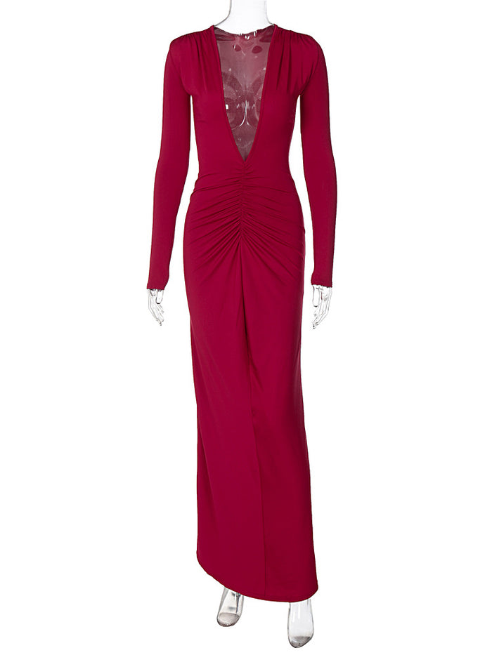 Ruby Maxi Dress - Maroon