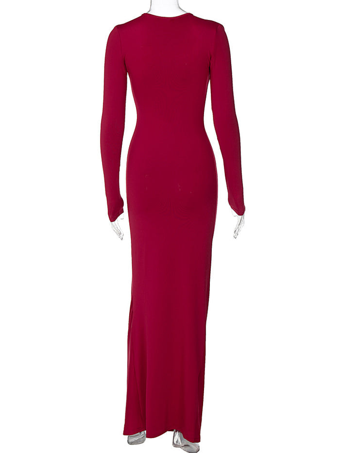 Ruby Maxi Dress - Maroon