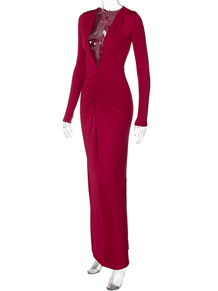 Ruby Maxi Dress - Maroon