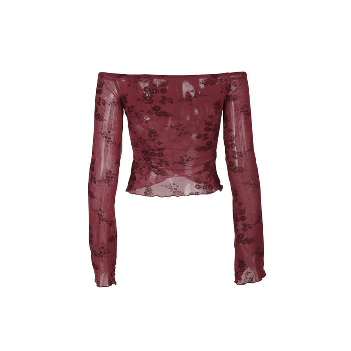 Rush Off-Shoulder Top-Maroon