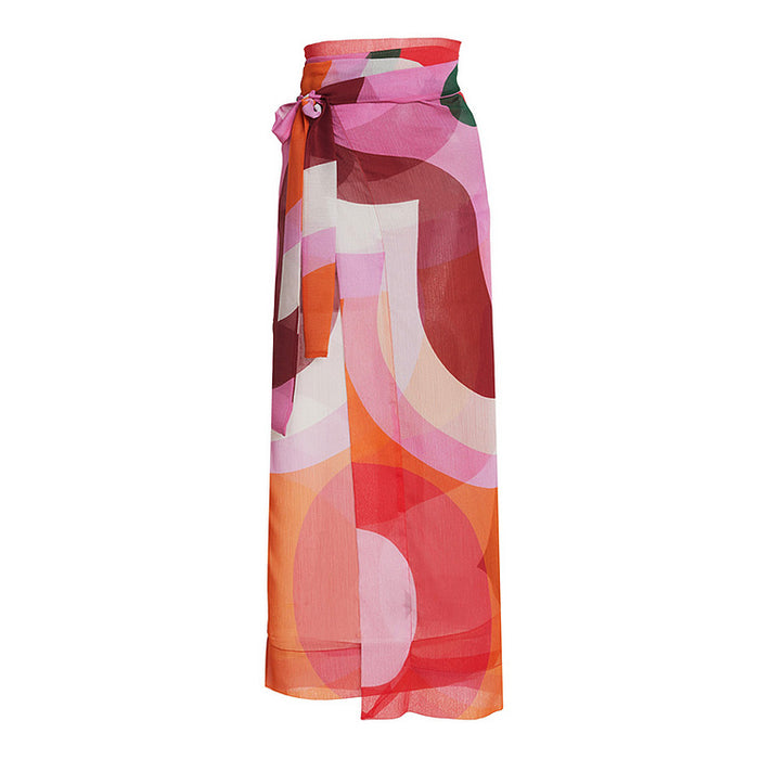 Saffron Wave Skirt - Orange