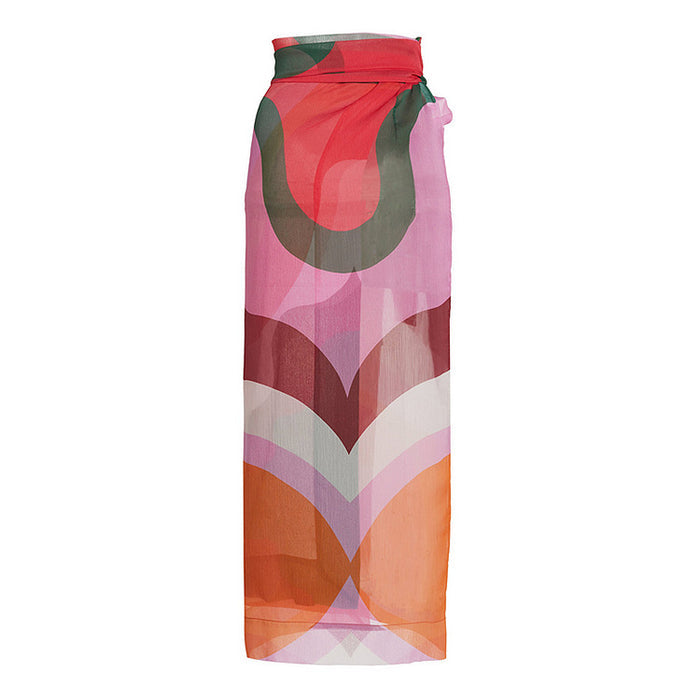 Saffron Wave Skirt - Orange