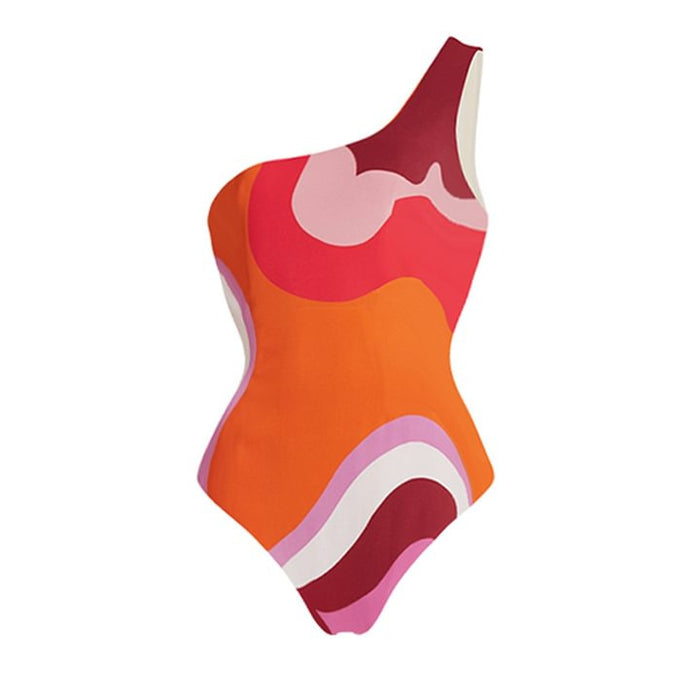 Saffron Wave Swimsuit Set - Orange