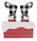 Santa Down The Chimney Topper