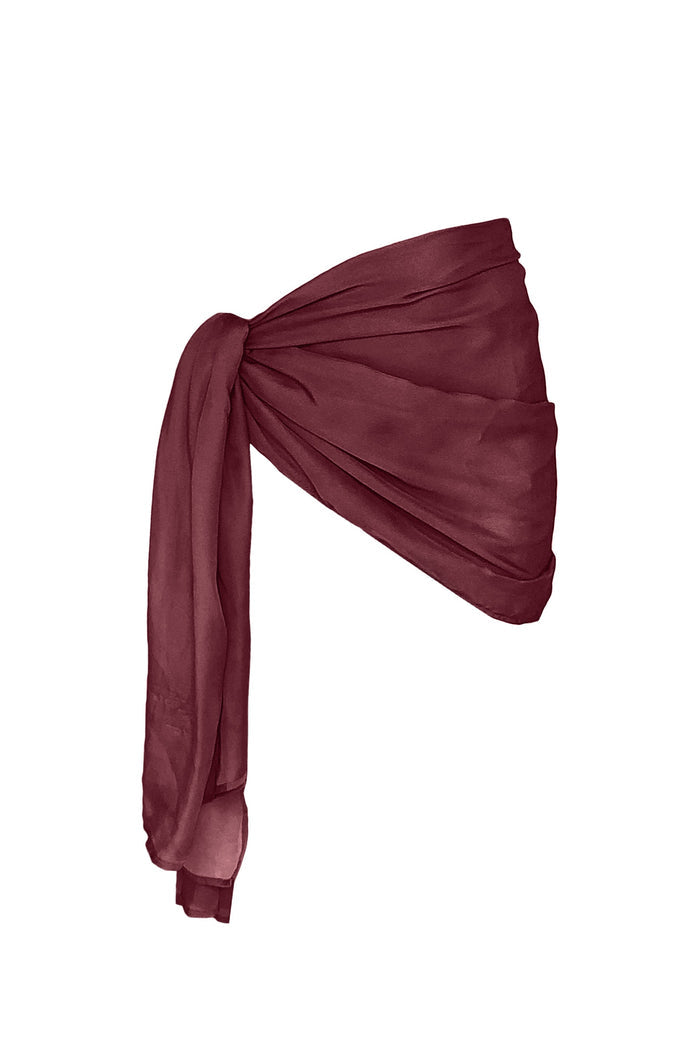 Product image of the burgundy coloured Monroe sarong.