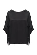 Sequin Fringe Cape Top