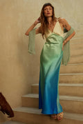 Shady Lady Ombre Satin Column Maxi Dress - ShopPromesa