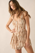 Shifting Sands Abstract-Print Tiered Ruffle Romper - ShopPromesa