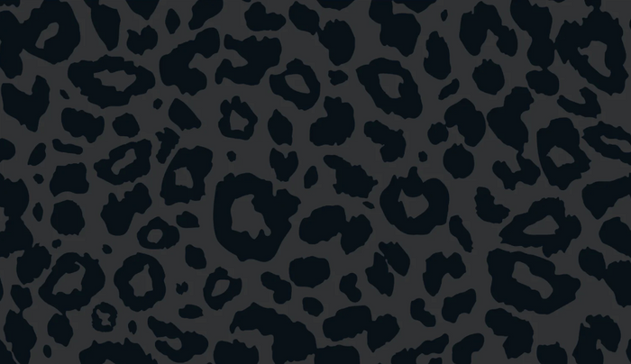 Dark Leopard Coated Canvas