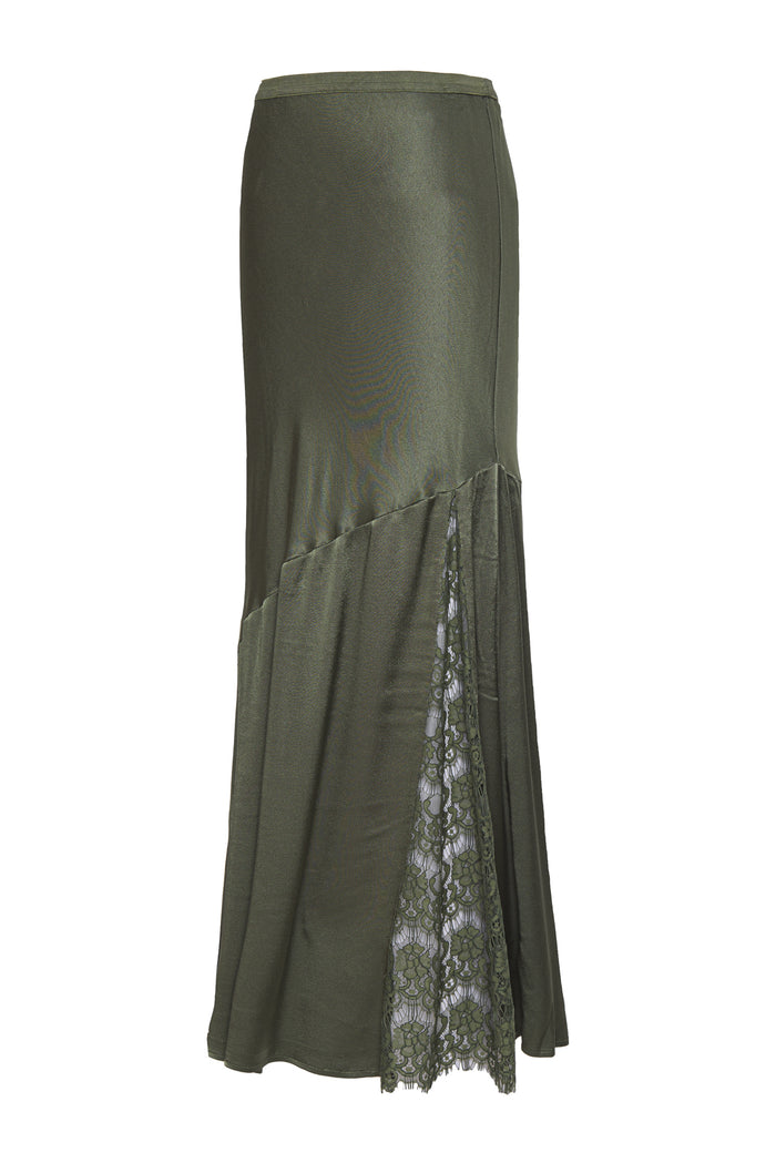 Sienna Long Skirt - Muted Olive