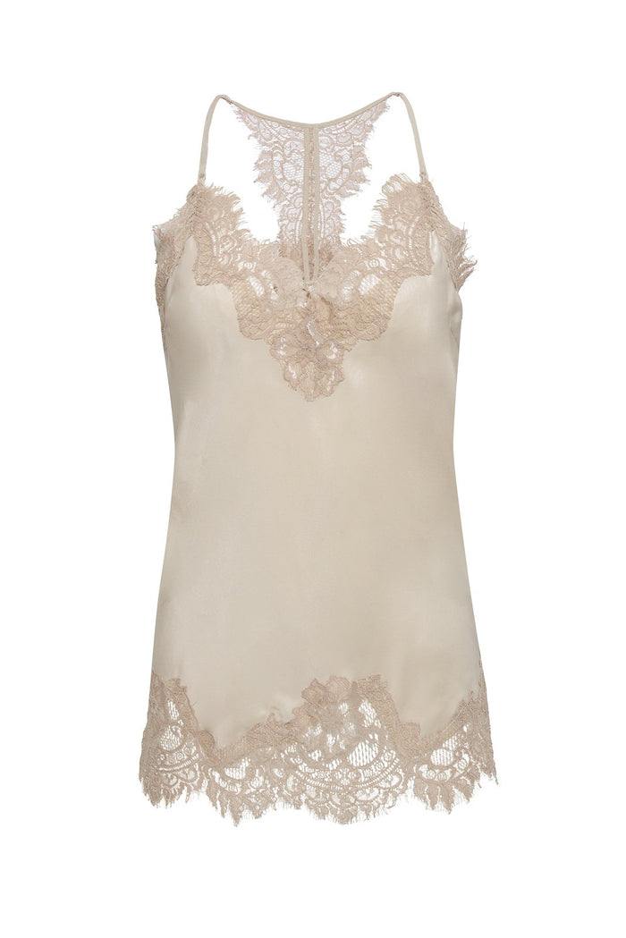 Silk Lace Razorback Cami Vanilla