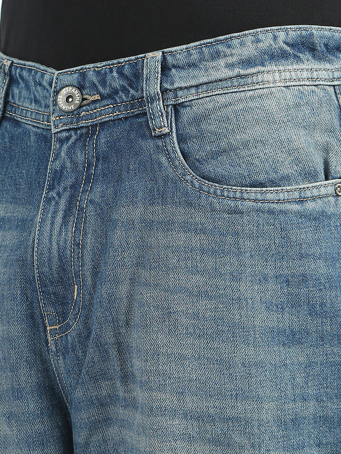 distressed jean with relaxed fit
ripped jeans for men
patched jean for men