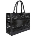 Smooth Handle Open Vented Handbag/Black