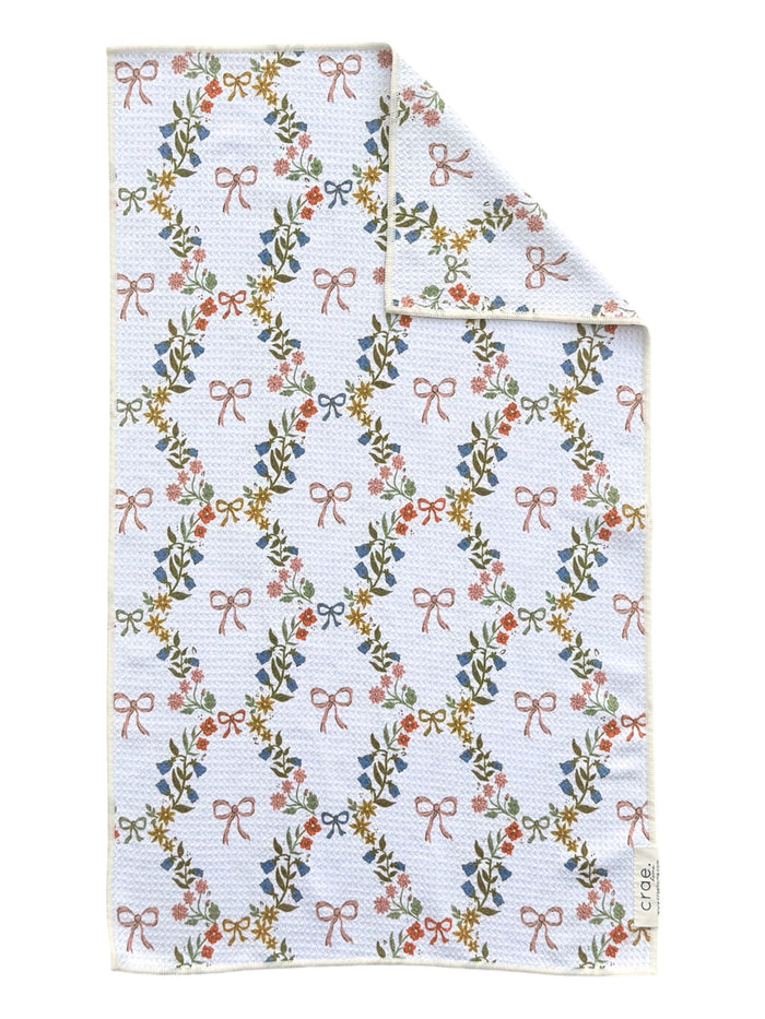 Spring Wreath: Double-Sided Hand Towel