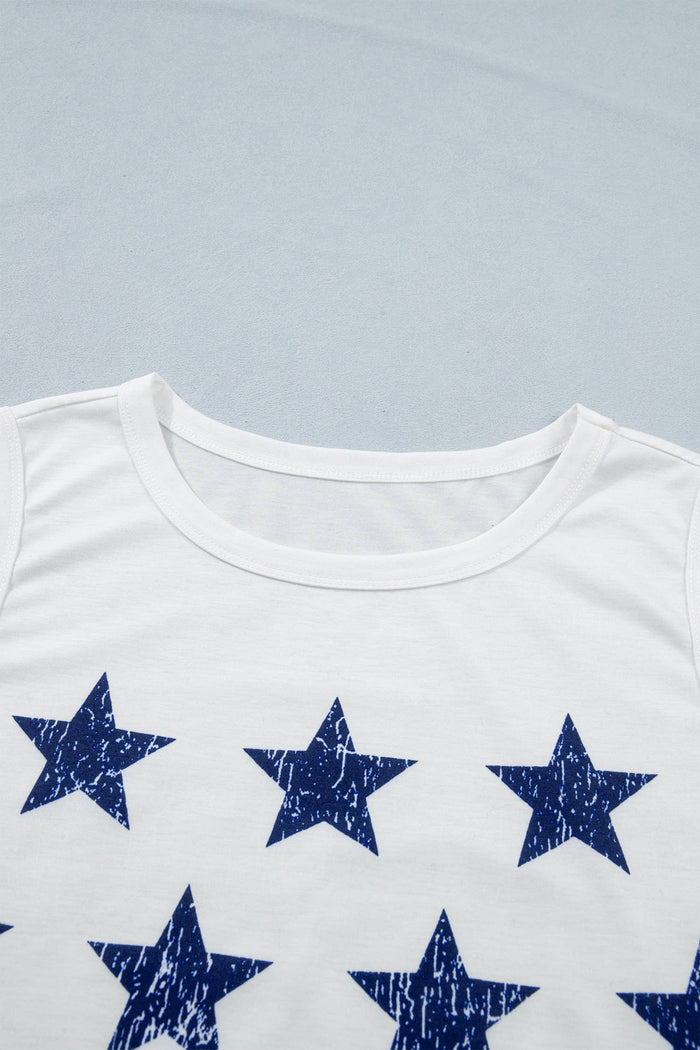 Stars & Stripes Patriotic Sleeveless Tank Top