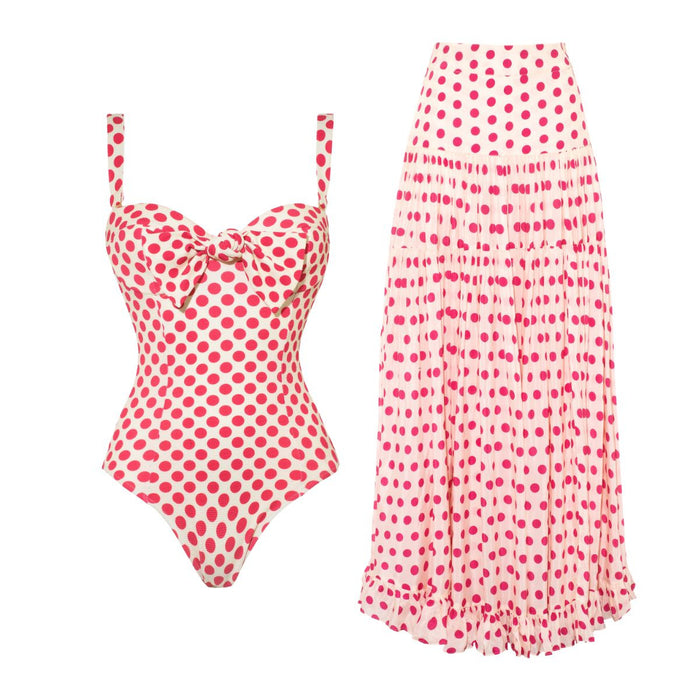 Stella Swimsuit Skirt Set - Pink