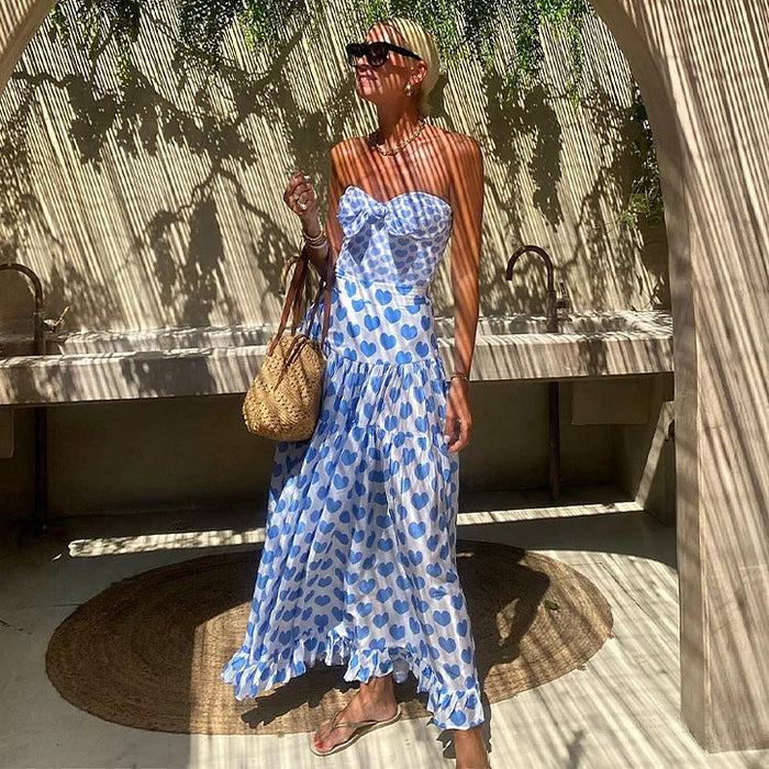 Stella Umbrella Skirt - Blue