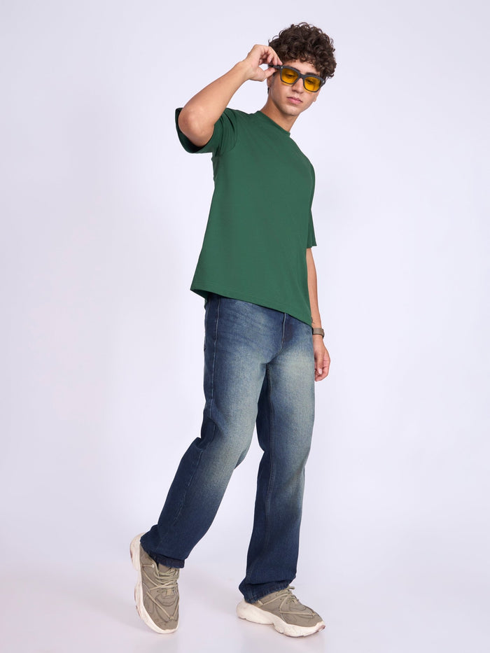 Men's Loose Fit T-Shirt in Emarald green