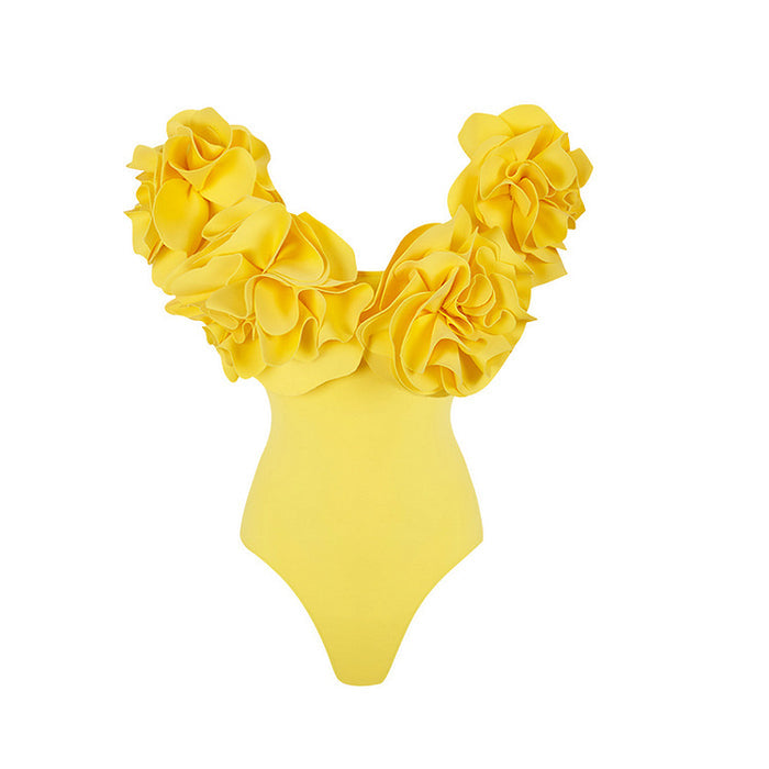 Sun Ruffle Swimsuit - Yellow
