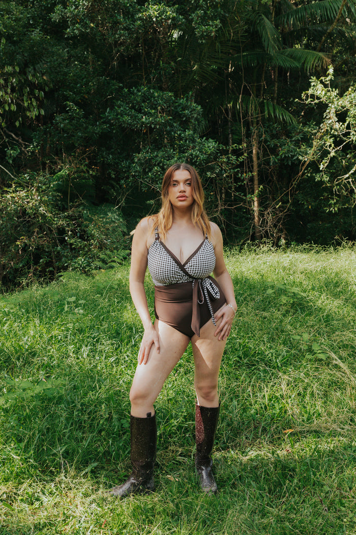 Sylvie One-Piece Wrap Top