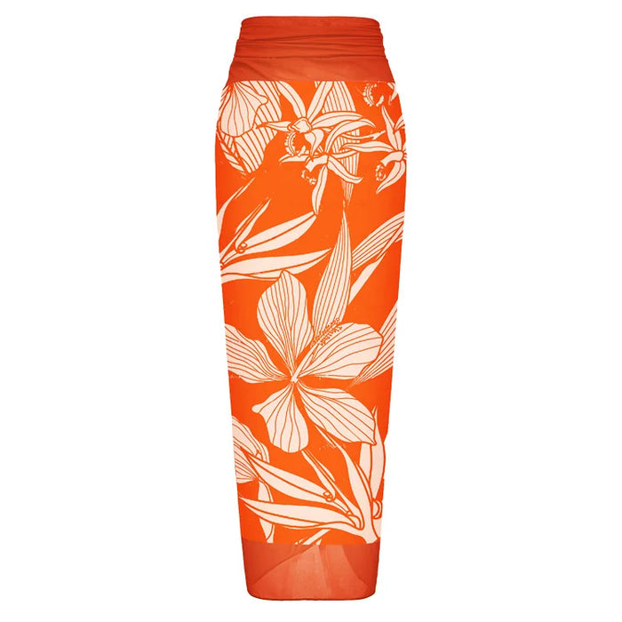 Tangerine Swimwear Skirt - Orange