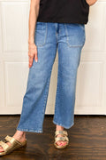 Tell Me More Wide Leg Cropped Jean
