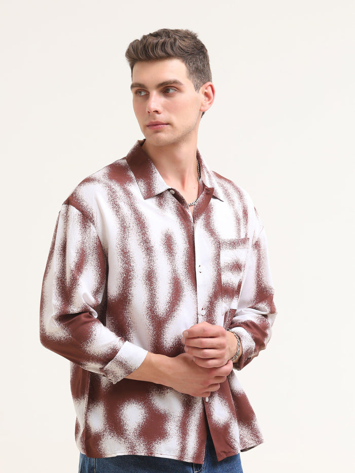 Tezee Baggy Printed Shirt- Maroon - Espanshe
baggy shirt for men
printed baggy shirt for men