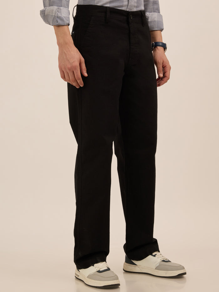 men's  Comfort Fit Cotton trousers - black