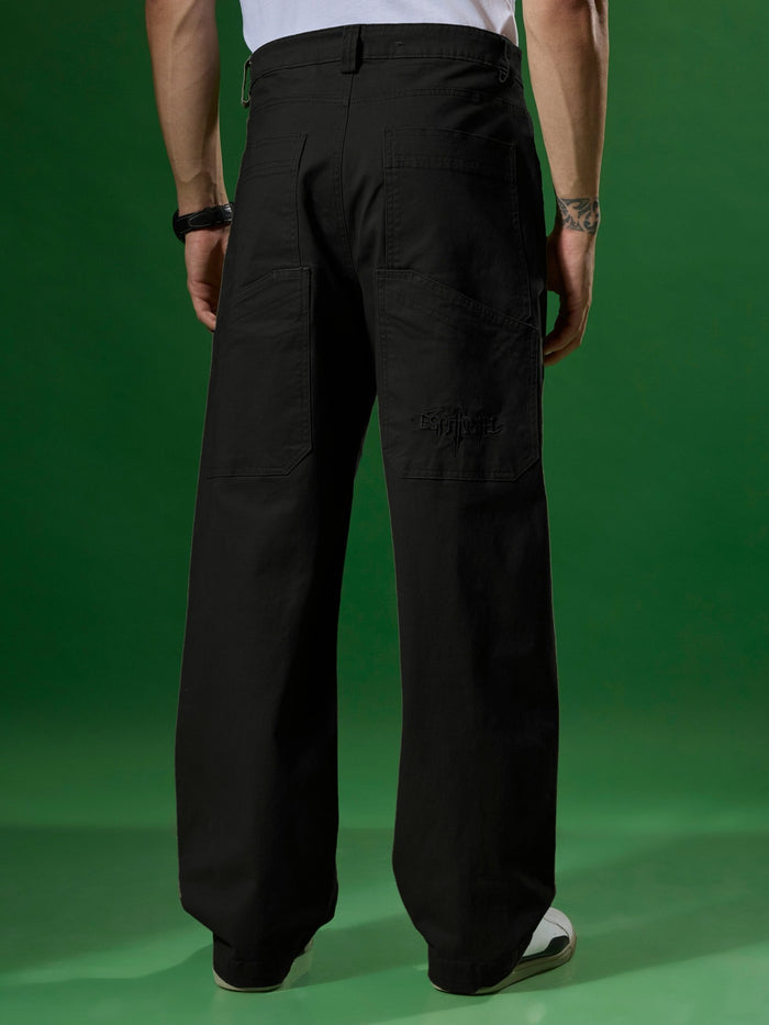 Men's Super Baggy Cargo Pant in 
black