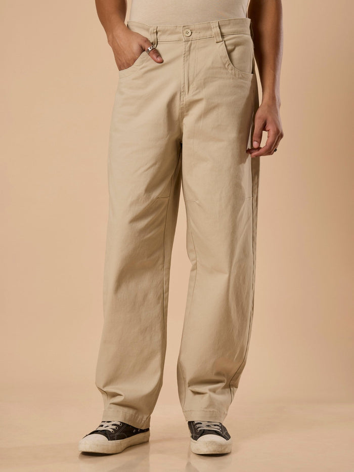 Men's Super Baggy Cargo Pant in 
Cream