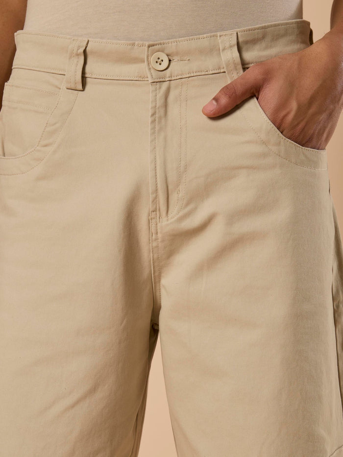 Men's Super Baggy Cargo Pant in 
Cream