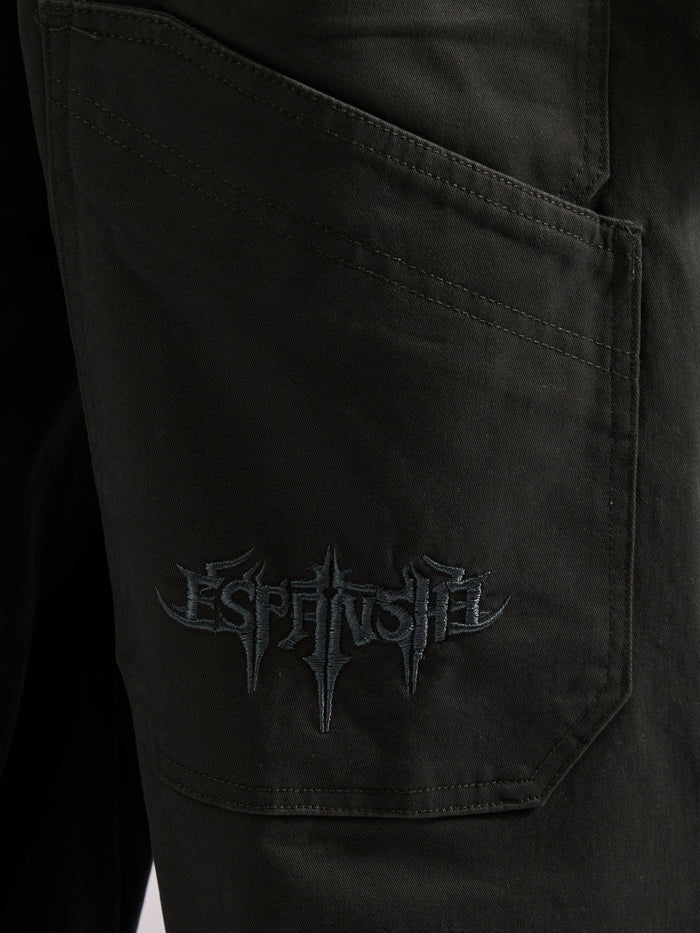 Men's Super Baggy Cargo Pant in Dark Green