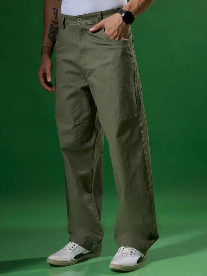 Men's Super Baggy Cargo Pant in Green