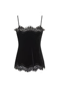 Velvet Straight Cami Black