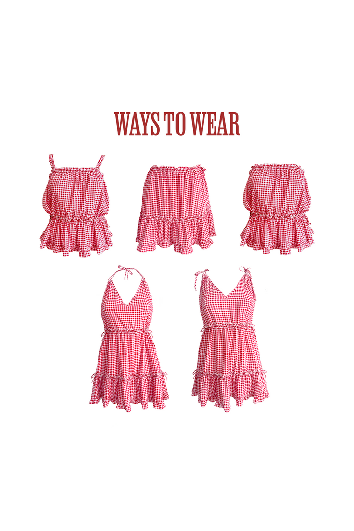 Viv Dress - Betty Red Gingham