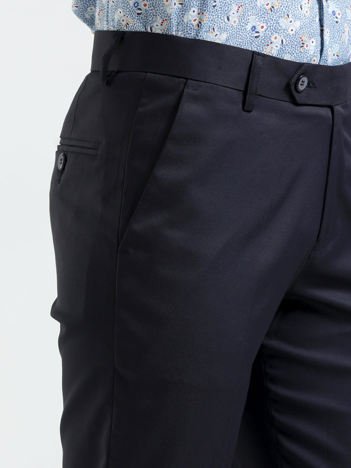 Wee Boot Cut Formal Pant - Navy Blue - Espanshe