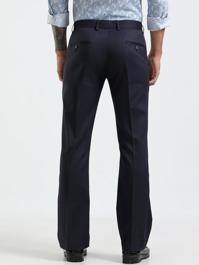 Wee Boot Cut Formal Pant - Navy Blue - Espanshe