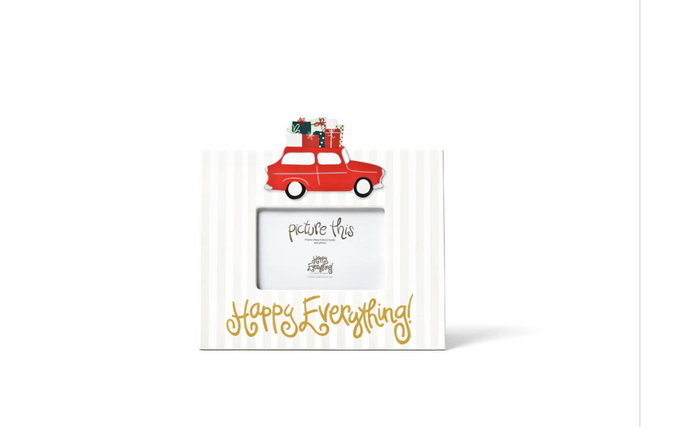 White Stripe Happy Everything Mini Frame