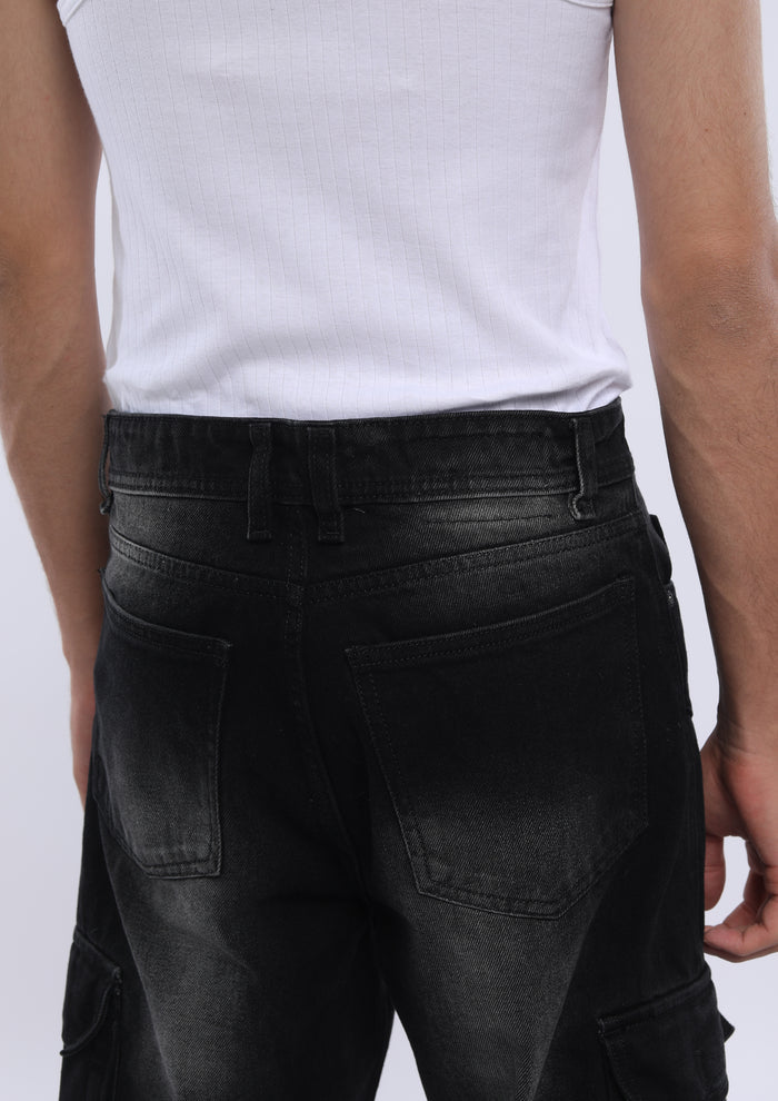 Xylare - Relaxed Cargo Jeans - Black Shade
